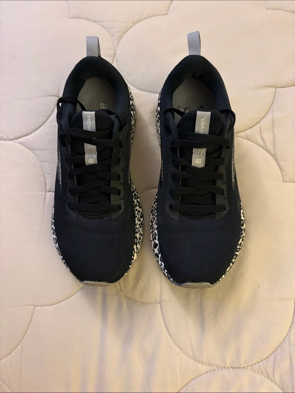 Brooks Black Sneakers with Leopard-Print Midsole - Picture 4 of 5